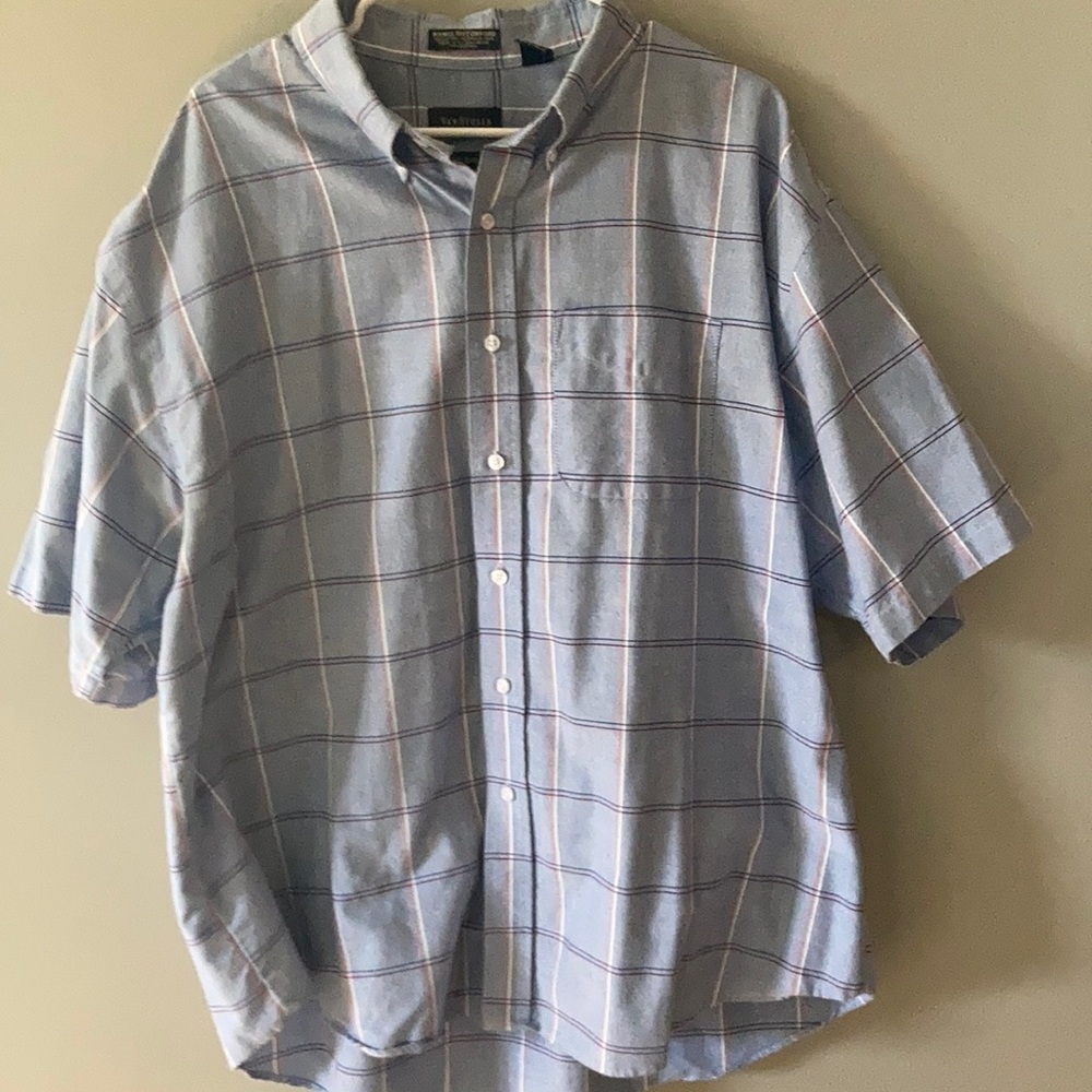 Van Heusen plaid button down shirt